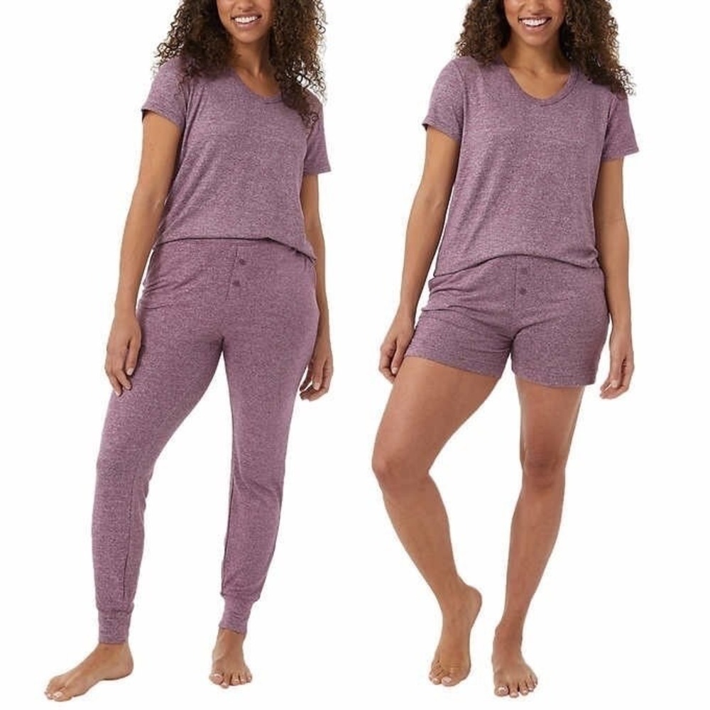 32 Cool 3-Piece Women's Soft & Comfy Sleep Set, SMALL, Victorian Berry, NWT